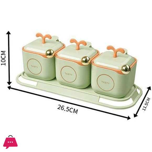 Seasoning Box Set 3 Pieces Plastic Spice Container