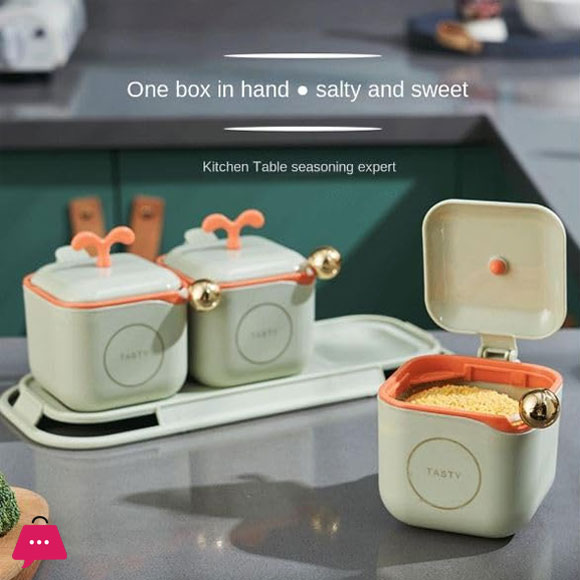 Seasoning Box Set 3 Pieces Plastic Spice Container