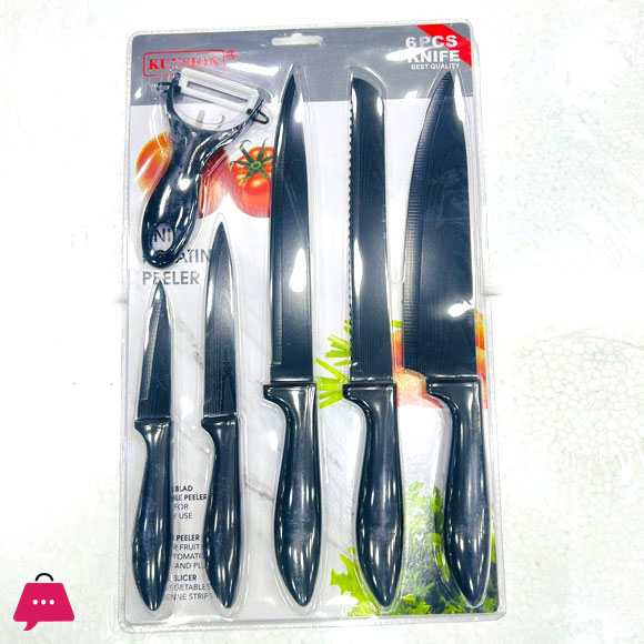 Stainless Steel 6 Pcs Kitchen Knife Set