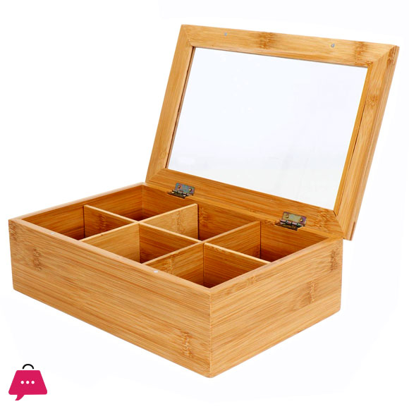 Tea Bag Organizer Storage Box With Lid