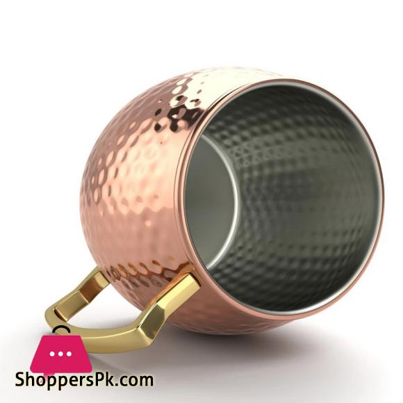 1 Pcs 550ml Hammered Copper Mug