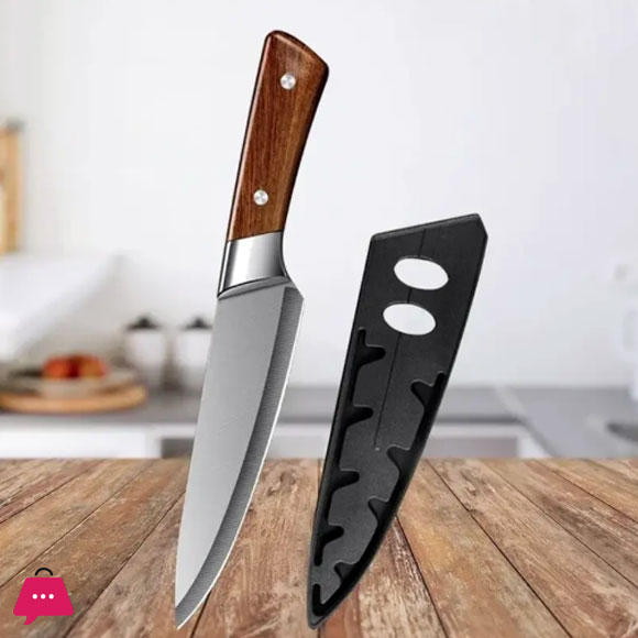 1 Pc Stainless Steel Knife with Cover 8Inch