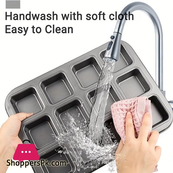 12-Mini Loaf Baking Pans Kitchen Cake Square Household Bread Muffin Multi-function Mold