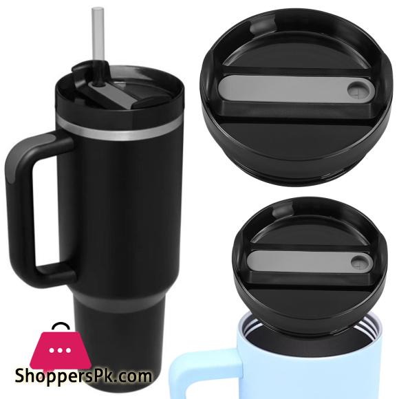 40Oz Tumbler Flip Straw Lid Replacement Spill Proof Splash Resistant Tumbler Lids Reusable Straw Cap for Tumbler