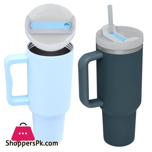 40Oz Tumbler Flip Straw Lid Replacement Spill Proof Splash Resistant Tumbler Lids Reusable Straw Cap for Tumbler
