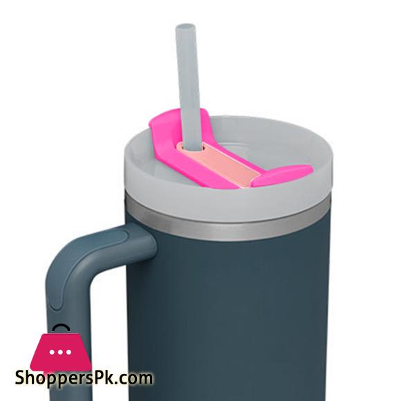 40Oz Tumbler Flip Straw Lid Replacement Spill Proof Splash Resistant Tumbler Lids Reusable Straw Cap for Tumbler