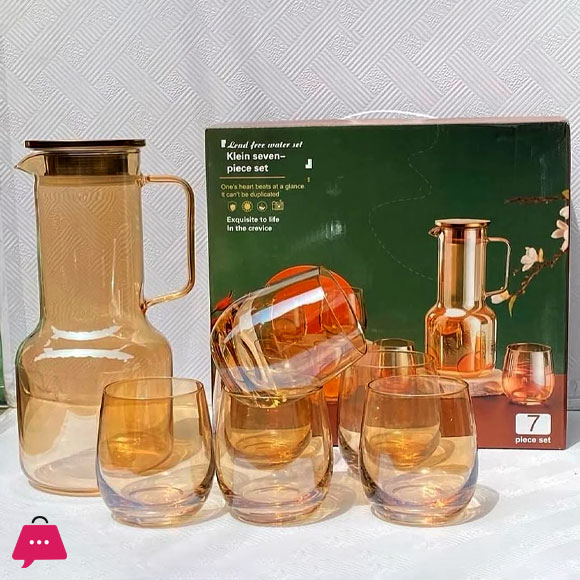7 PCS Glassware Water Set