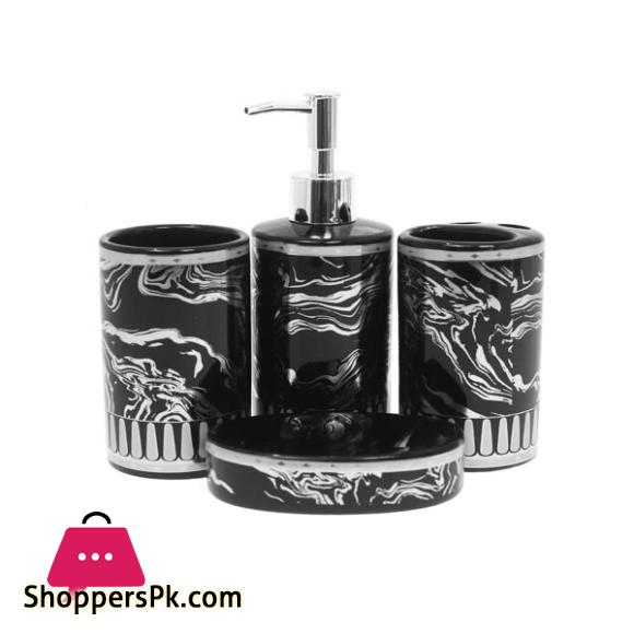 Ceramic Bathroom Set - 4Pcs