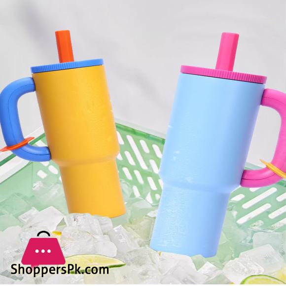 Chakolab 40oz Stainless Steel Tumbler Travel Mug with Straw Fits Car Cup
