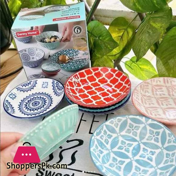 Danny Home Ceramic Mini Plate For Serving 3.87 Inch 1-Pcs
