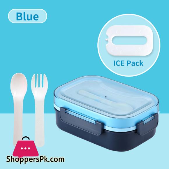 ICE Pack Bento Box Lunch Box Leak-proof Picnic With Fork & Spoon For Kids School