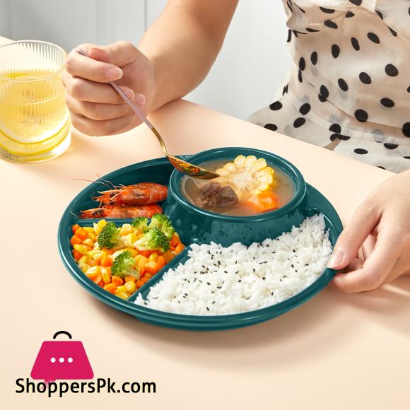 Round Plastic Food Plate Salad Plate 1-Pcs