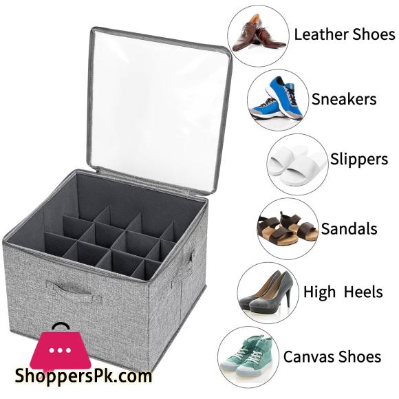 Storage Box with Transparent Cover for Clothes Shoe