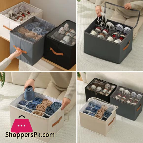 Storage Box with Transparent Cover for Clothes Shoe