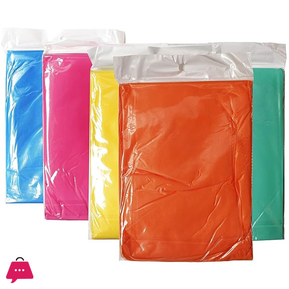 Adult Poncho Raincoat with Hoods Multicolor