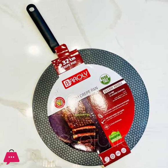 BROLLY Electro Plated Non Stick Crepe Pan - Tawa 32cm 5 Layers Coating