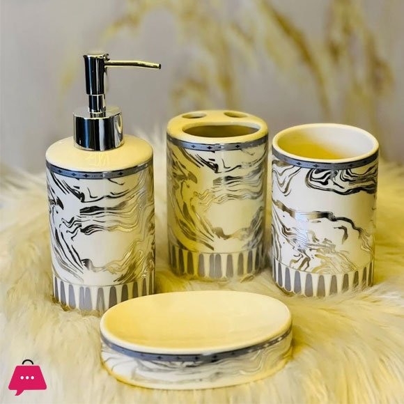 Ceramic Bathroom Set 4-Pcs