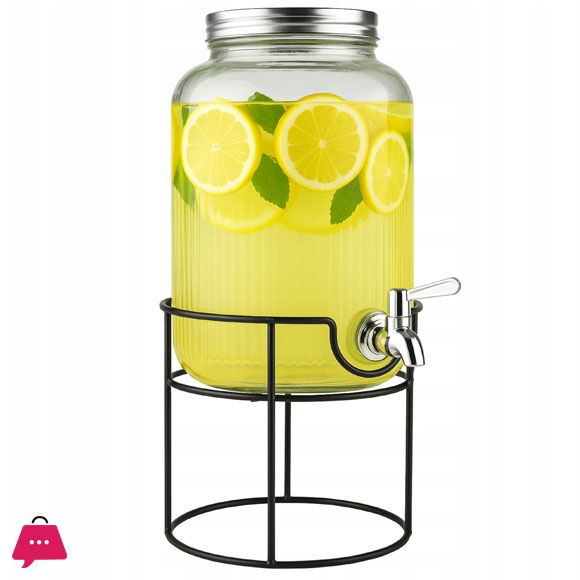 Glass Table Top Manual Water Dispenser - 8- Liter