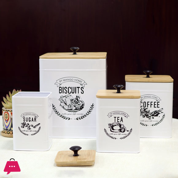 Metal Food Containers Set of 4