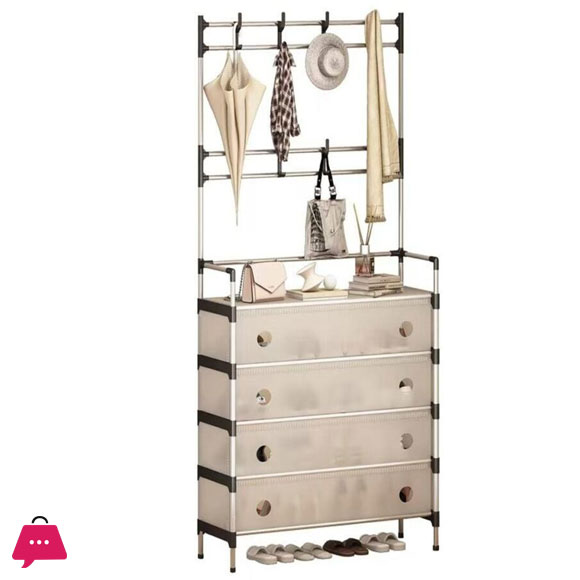 Multi-Functional Shoe Hat & Coat Rack Space-Saving Dustproof Storage Organizer