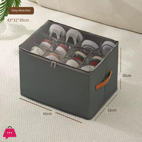 Storage Box with Transparent Cover for Clothes Shoe