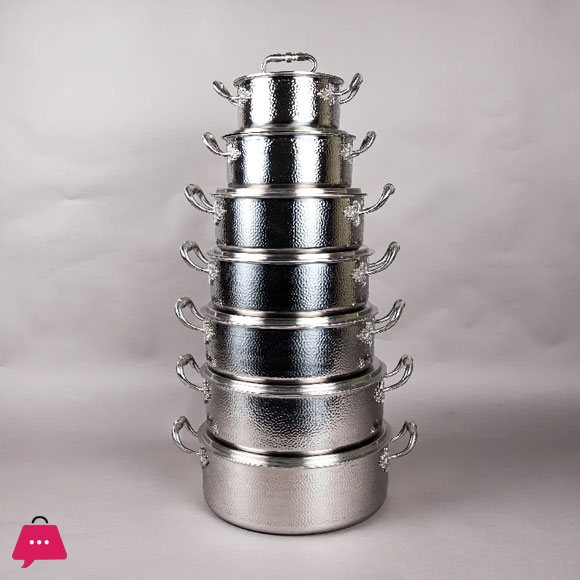 Tri-Ply Casserole With Lid Hand-Hammered Textured – 24CM