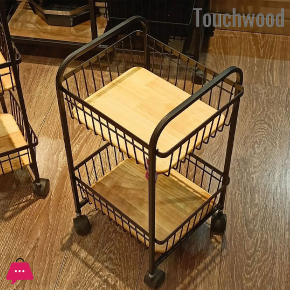 Touch Wood Modern Potato Onion Basket 2-Steps & 3 Steps