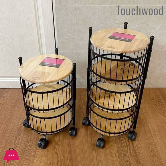 Touch Wood Portable Luxury Onion Basket 2-Steps & 3 Steps