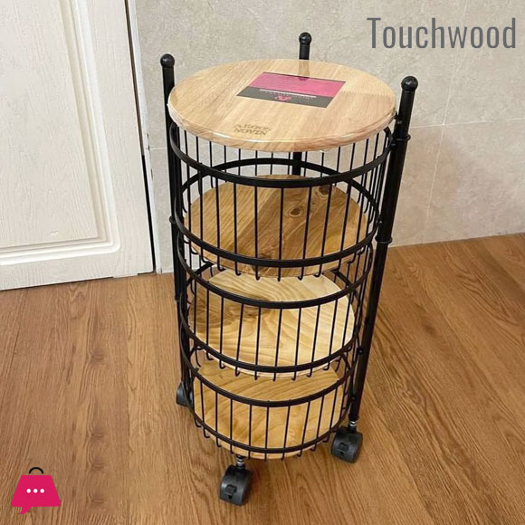 Touch Wood Portable Luxury Onion Basket 2-Steps & 3 Steps