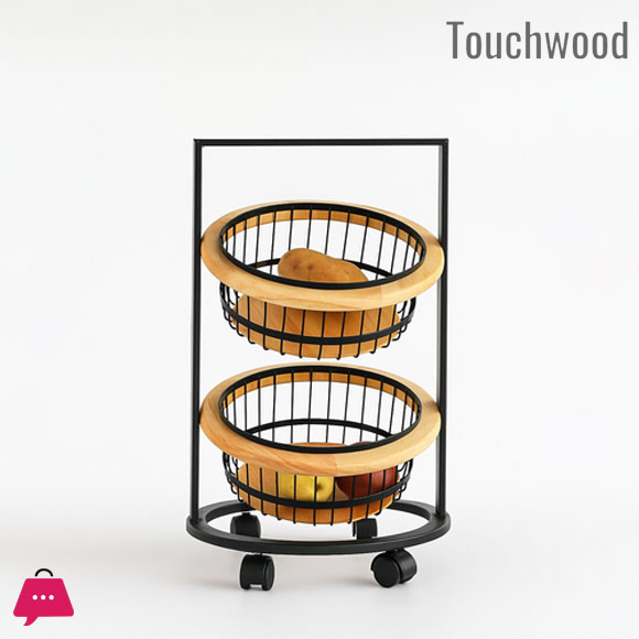 Touch Wood Portable Luxury Onion Basket 2-Steps & 3 Steps