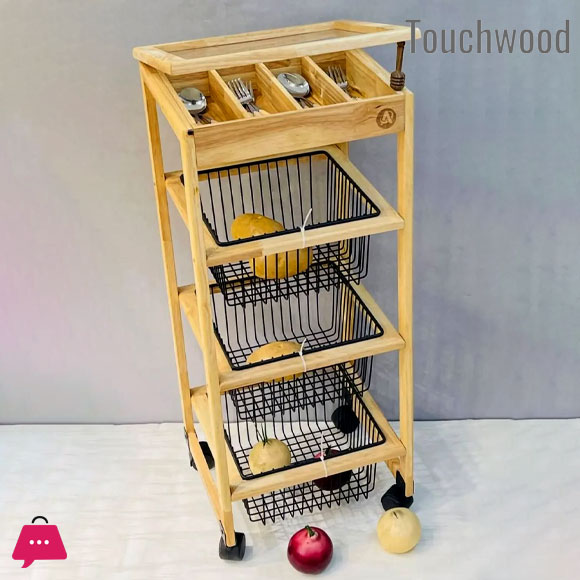 Touch Wood Square Multi-Purpose Rack 2-Steps & 3 Steps