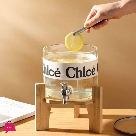 Transparent Beverage Juice Dispenser Kettle with Tap Capacity 2.3 Liter