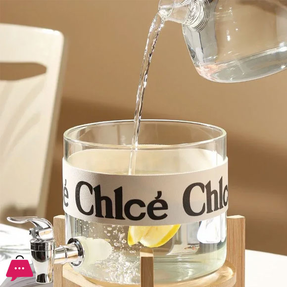 Transparent Beverage Juice Dispenser Kettle with Tap Capacity 2.3 Liter