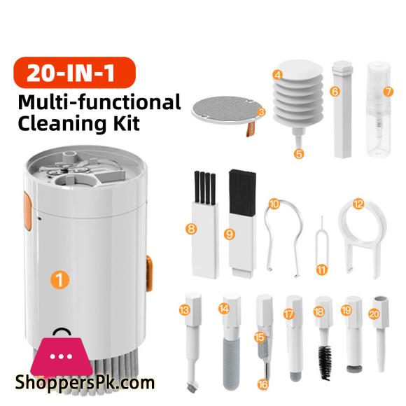 20 in 1 Cleaning Kit For Computer Keyboard Headphone Keycap Puller Cleaner Kit for Camera Laptop Mobil Phone Cleaning Tool