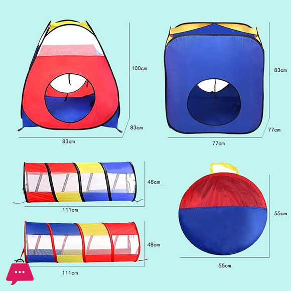 4-in-1 Play Tent Childrens Tent with Tunnel for Home and Garden