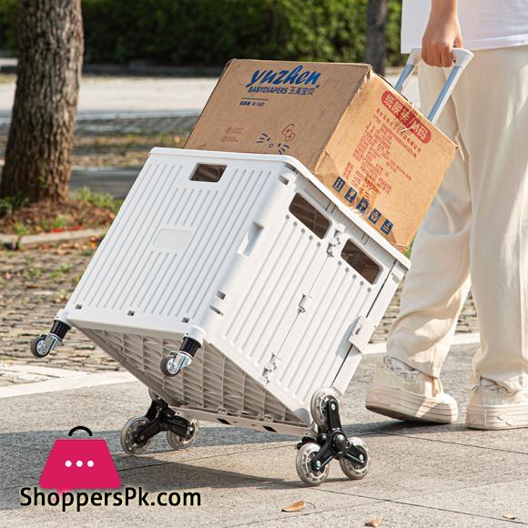 Foldable Wagon Cart for Outdoor Use - Multi-functional Portable Ideal for Beach Shopping and Camping Trolley