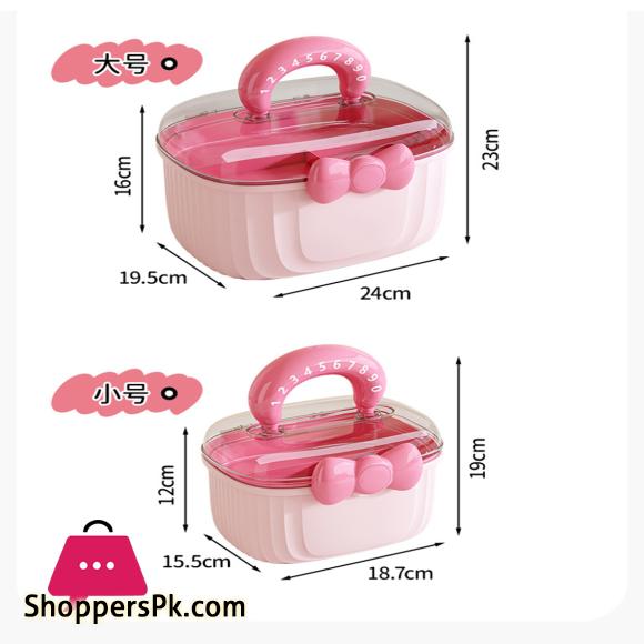 Hair Accessories Storage Box Portable Makeup Organizer for Hair Clips Hair Ties Earrings Bracelets Necklaces