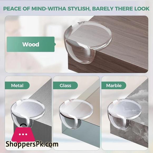 Table Corner Protector Transparent Self-adhesive Anti-collision Furniture Corner Protector 4-Pcs