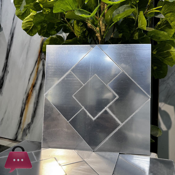 Acrylic Mirror Mosaic Tiles Wall Sticking Size Two Colour Available 30x30cm