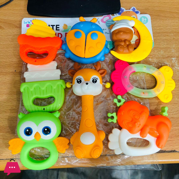 Baby Rattle & Teether Set