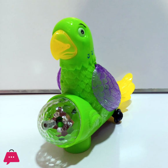Colorful Electric Bird Parrot – Musical Toy with 3D Lights & Sound for Kids