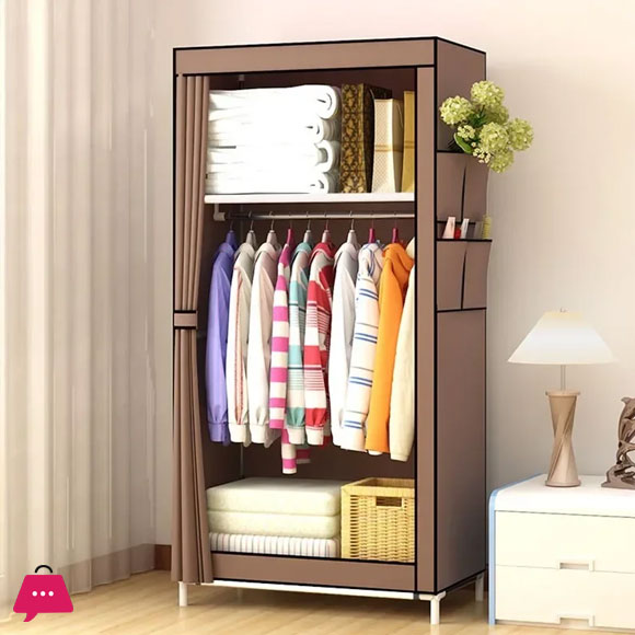 Compact Cloth Wardrobe Minimalist Design for Foldable Storage Cabinet, Home Closet Solution