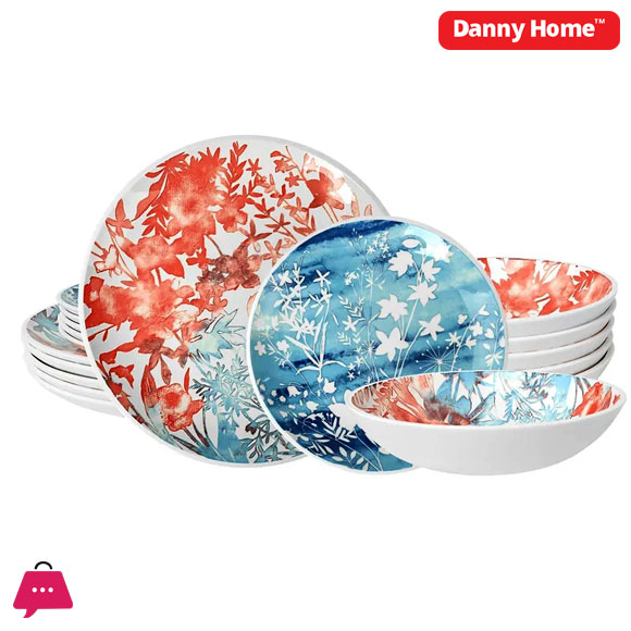 Danny Home Assorted Printed Dinner Set 24pcs