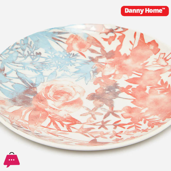 Danny Home Assorted Printed Plate Set 18 Piece Dinner Set