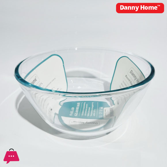 Danny Home Borosilicate Microwaveable Glass Salad Bowl Mixing Bowl - 4400ml