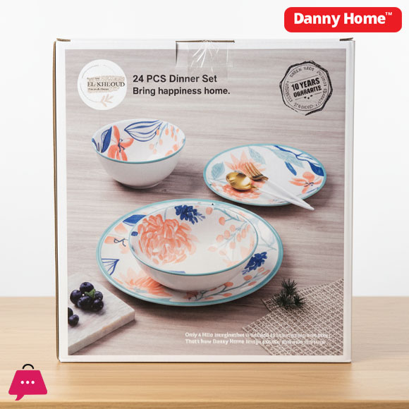 Danny Home Floral Porcelain Dinner Set 24 pieces