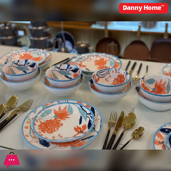 Danny Home Floral Porcelain Dinner Set 24 pieces