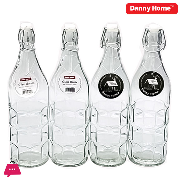 Danny Home Glass Bottle With Swing Lid 1liter