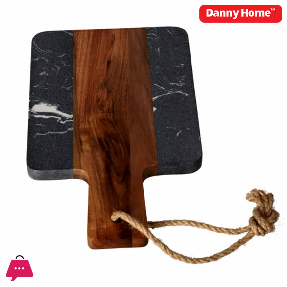Danny Home Marble Acacia Wooden Serving Platter 25cm