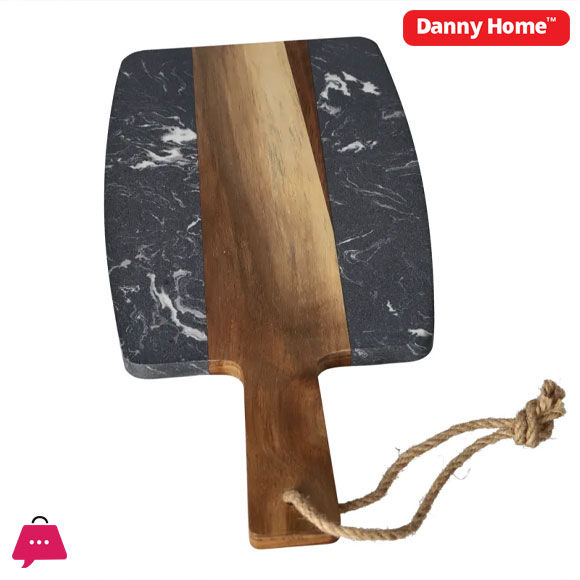 Danny Home Marble Acacia Wooden Serving Platter 38cm